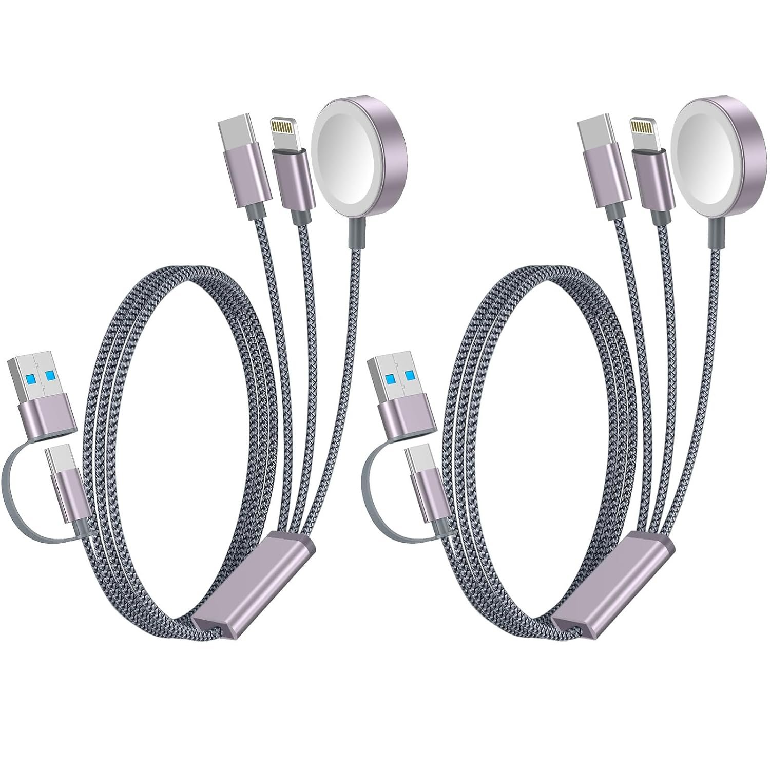 Ultimate Travel Companion: 3-in-2 Fast Charging Cable for iPhone, Apple Watch, and Xbox!