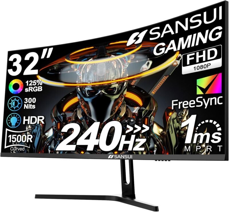 Unleash Your Gaming Potential: SANSUI 32" Curved 240Hz Monitor Review