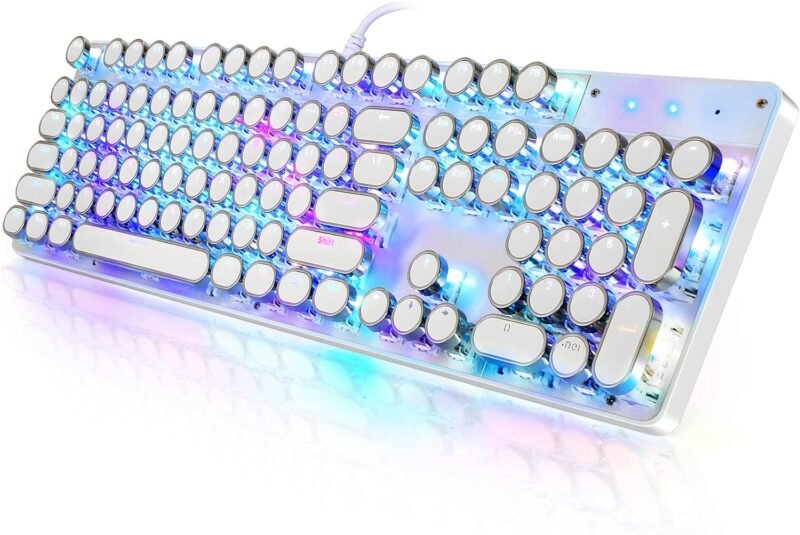 Unleash Your Inner Writer: The Retro RGB Mechanical Gaming Keyboard Review