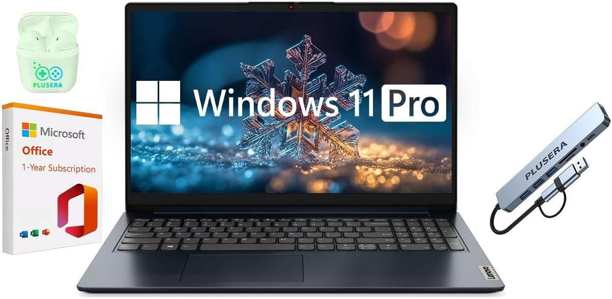 Unleashing Power and Portability: Lenovo IdeaPad 15.6" Laptop Review with Bonus PLUSERA Earphones!