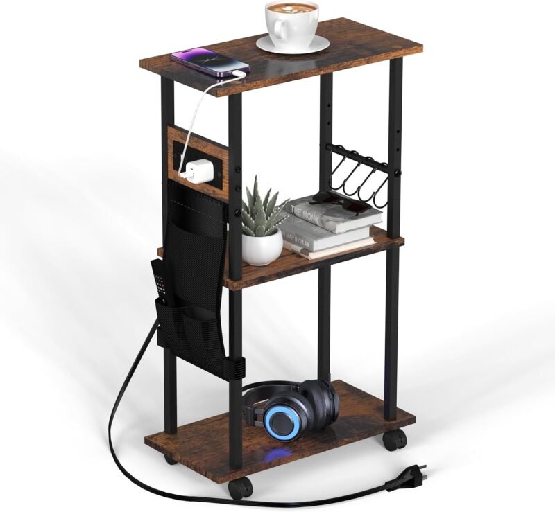 Versatile Slim Nightstand: Your Ultimate Charging Companion!