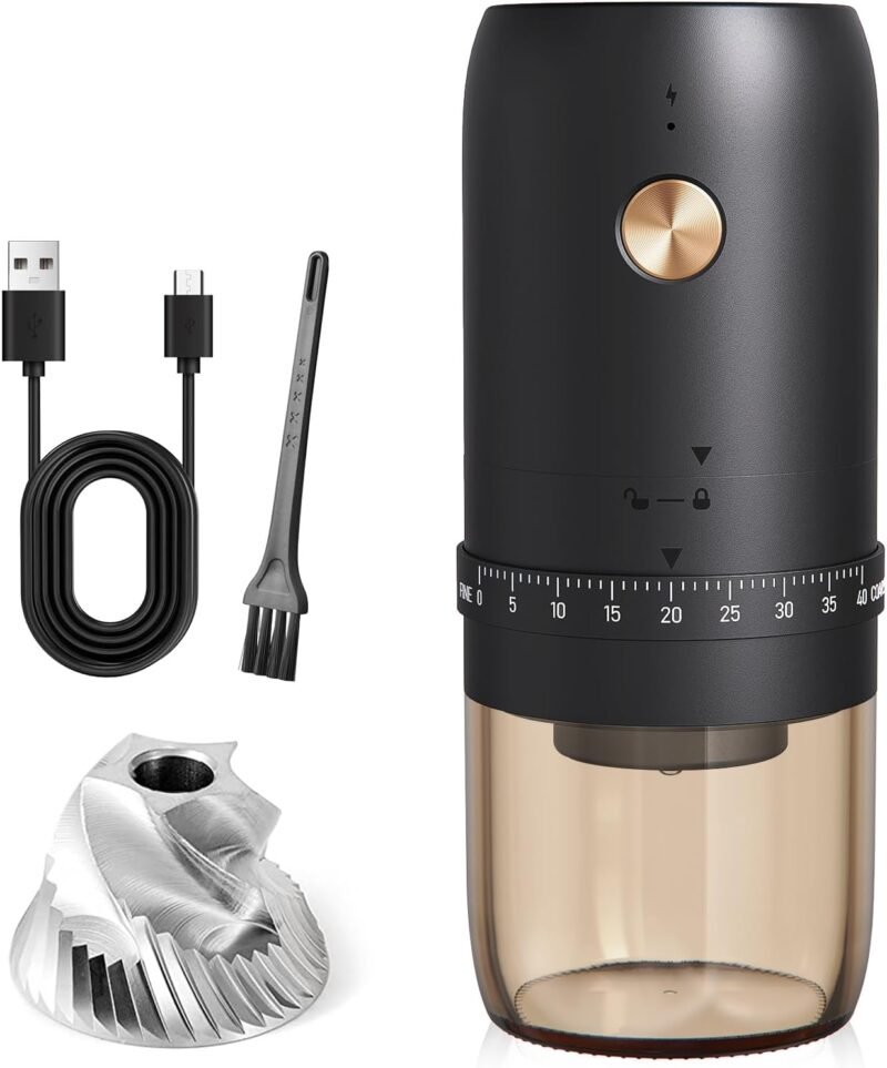 Brew Anywhere: The Ultimate Review of the Portable Electric Coffee Grinder with 40 Adjustable Settings