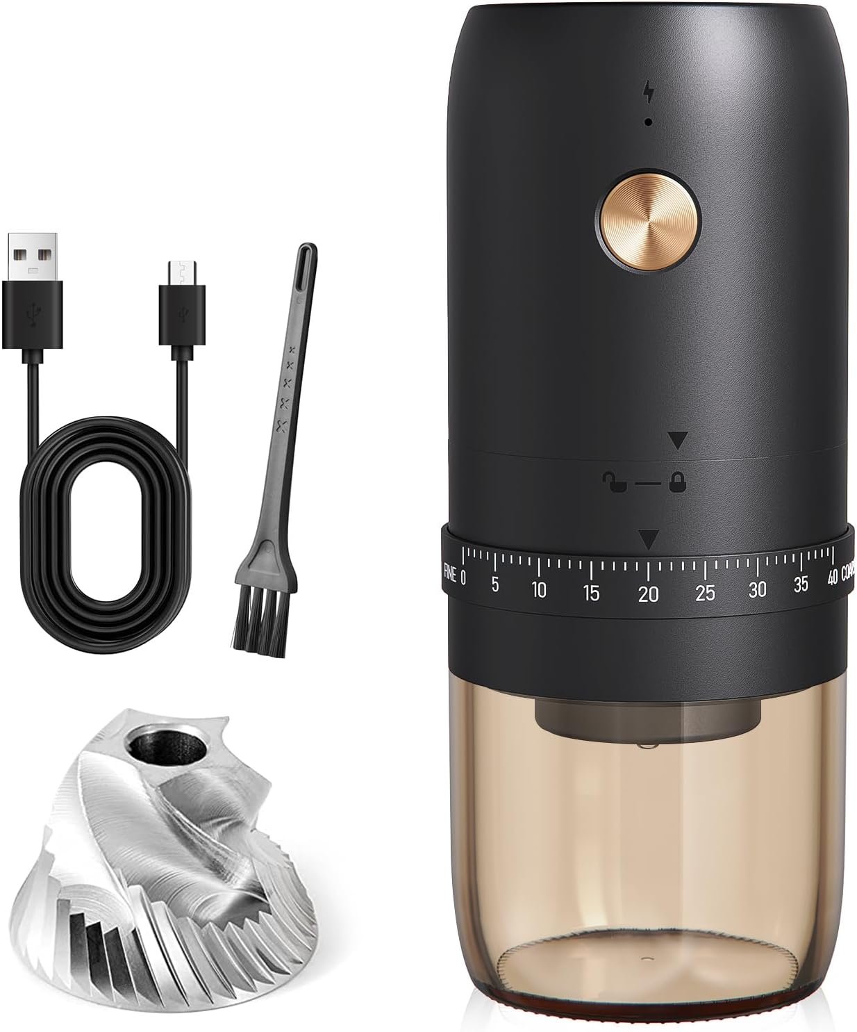 Brew Anywhere: The Ultimate Review of the Portable Electric Coffee Grinder with 40 Adjustable Settings