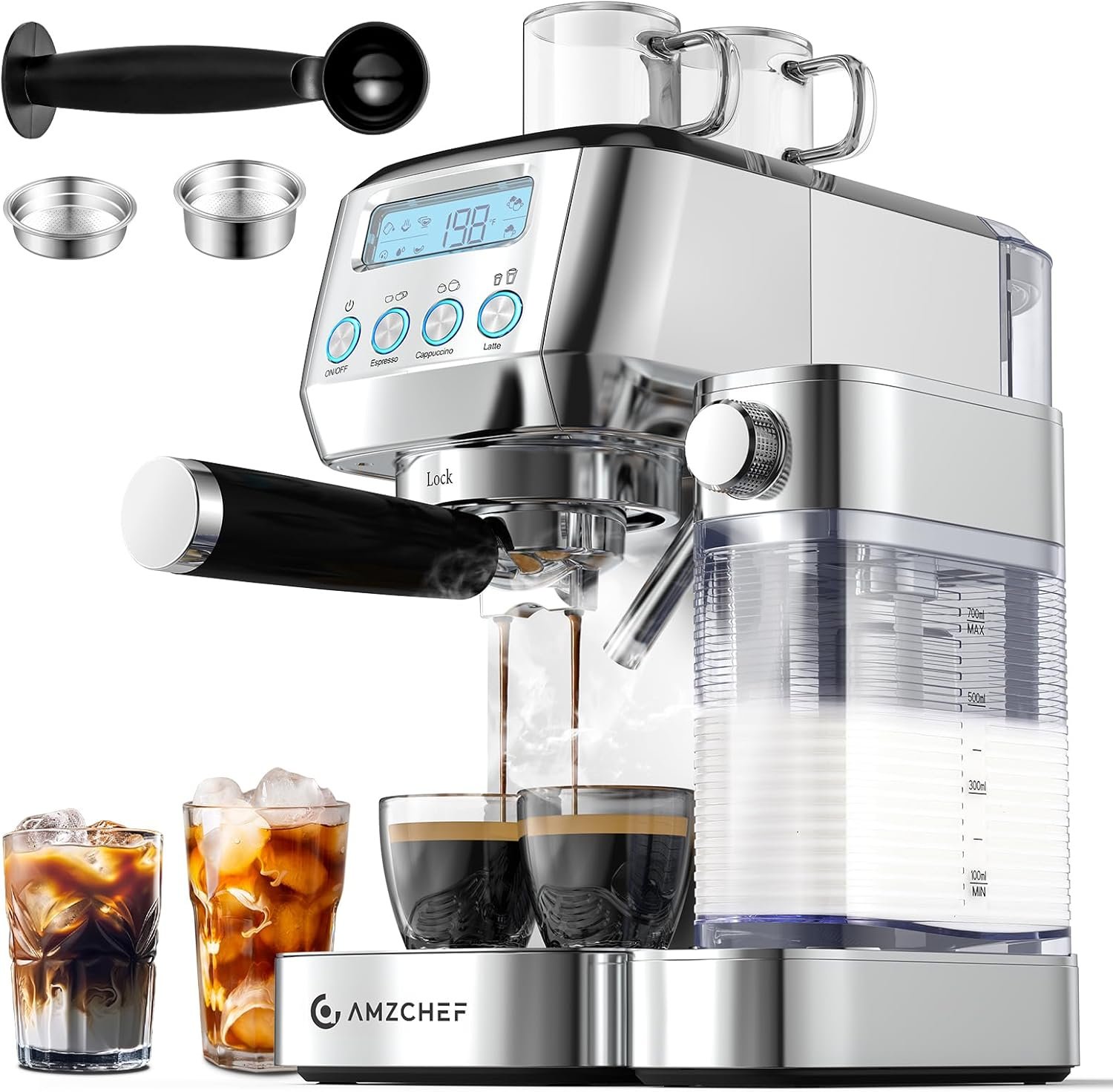 Brew Barista-Quality Beverages at Home: AMZCHEF Espresso Machine Review
