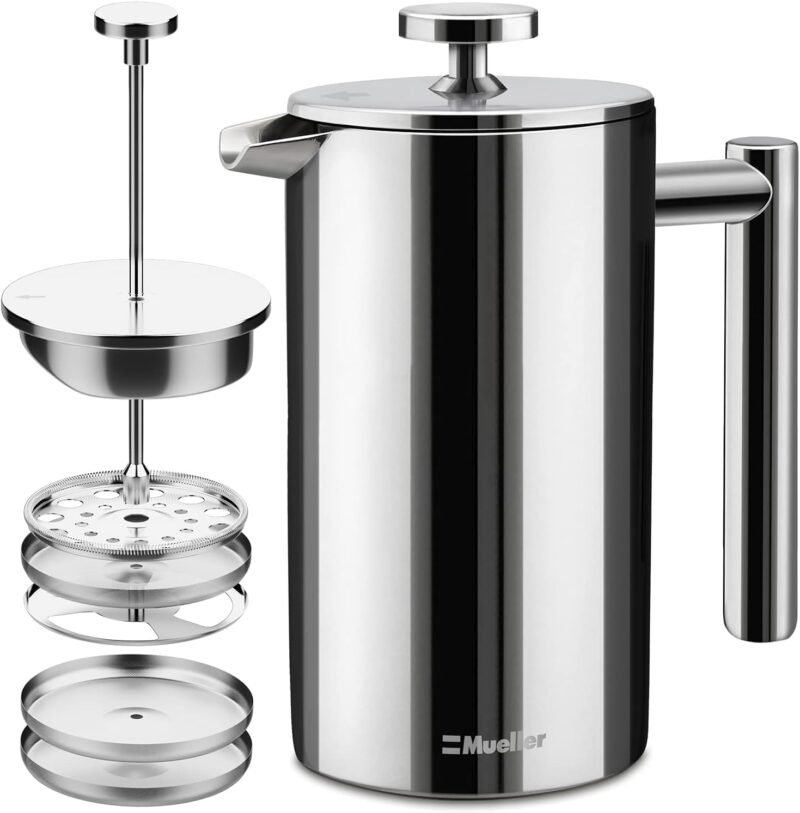 Brew Boldly: A Review of the MuellerLiving 20oz Stainless Steel French Press