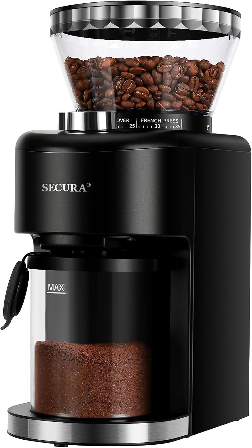 Brew Perfection: A Review of the Secura Stainless Steel Conical Burr Coffee Grinder