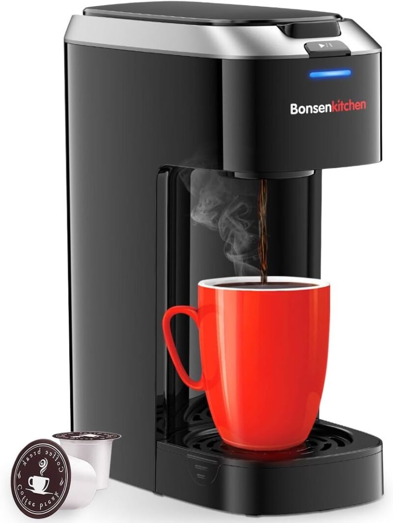 Brew Perfection with the Bonsenkitchen Single Serve Coffee Maker: Your Compact Coffee Solution!