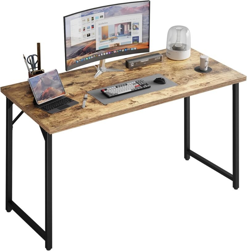 Compact Comfort: The 40-Inch Rustic Brown Computer Desk Review