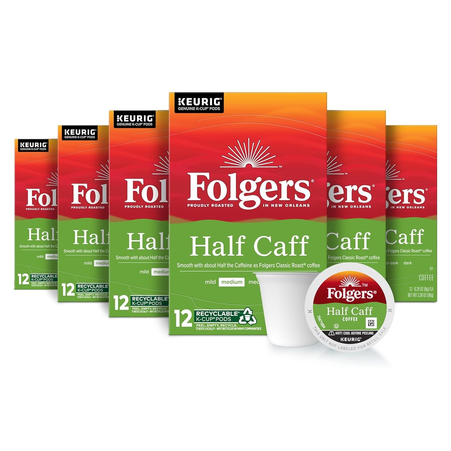 Discover the Best of Both Worlds with Folgers Half-Caff Coffee Pods!