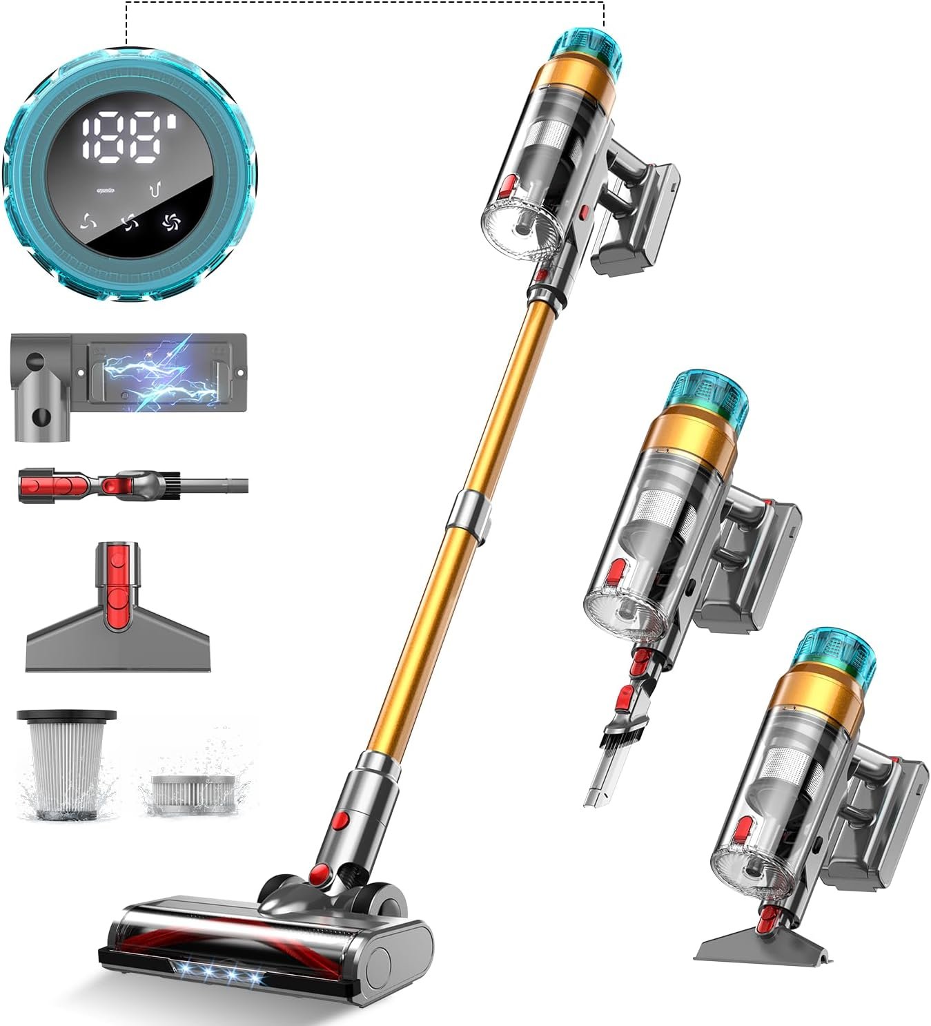 Effortless Cleaning: Review of the 600W Cordless Vacuum Cleaner with OLED Screen