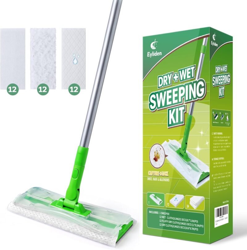 Effortless Cleaning with Eyliden Sweeper Mop: The Ultimate Solution for Pet Hair and Hardwood Floors!