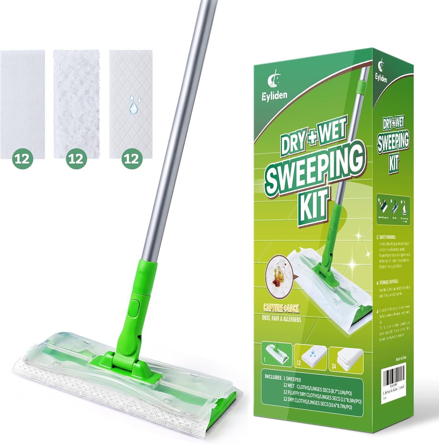 Effortless Cleaning with Eyliden Sweeper Mop: The Ultimate Solution for Pet Hair and Hardwood Floors!