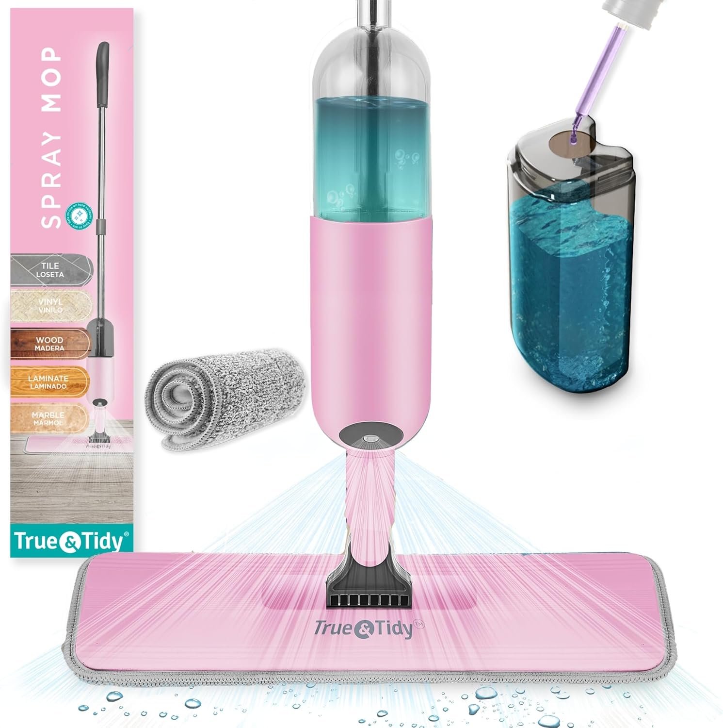 Effortless Cleaning with True & Tidy® SPRAY-250: The Ultimate Multi-Surface Mop!