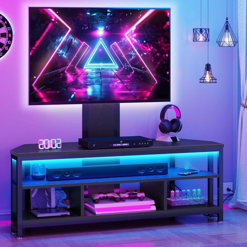 Elevate Your Entertainment: The YITAHOME Black TV Stand with Mount Review