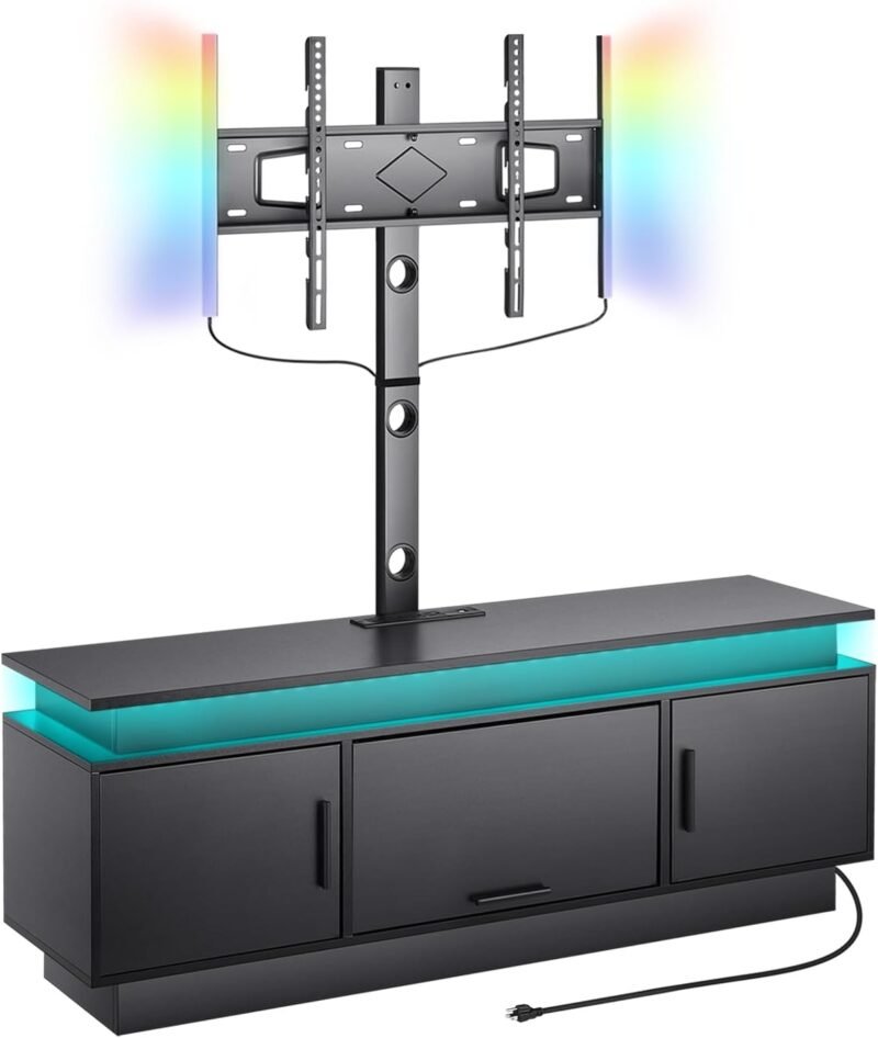 Elevate Your Entertainment: VEVOR 60" TV Stand Review with Mount & LED Lights