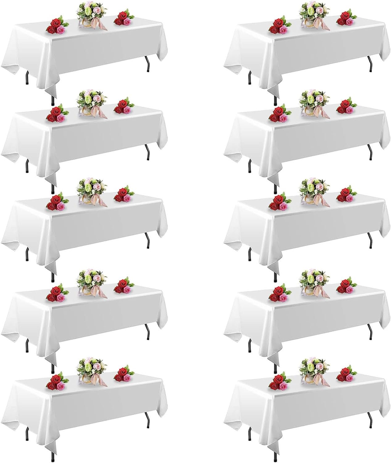 Elevate Your Events: 10 Pack Stain & Wrinkle Resistant White Tablecloths Review