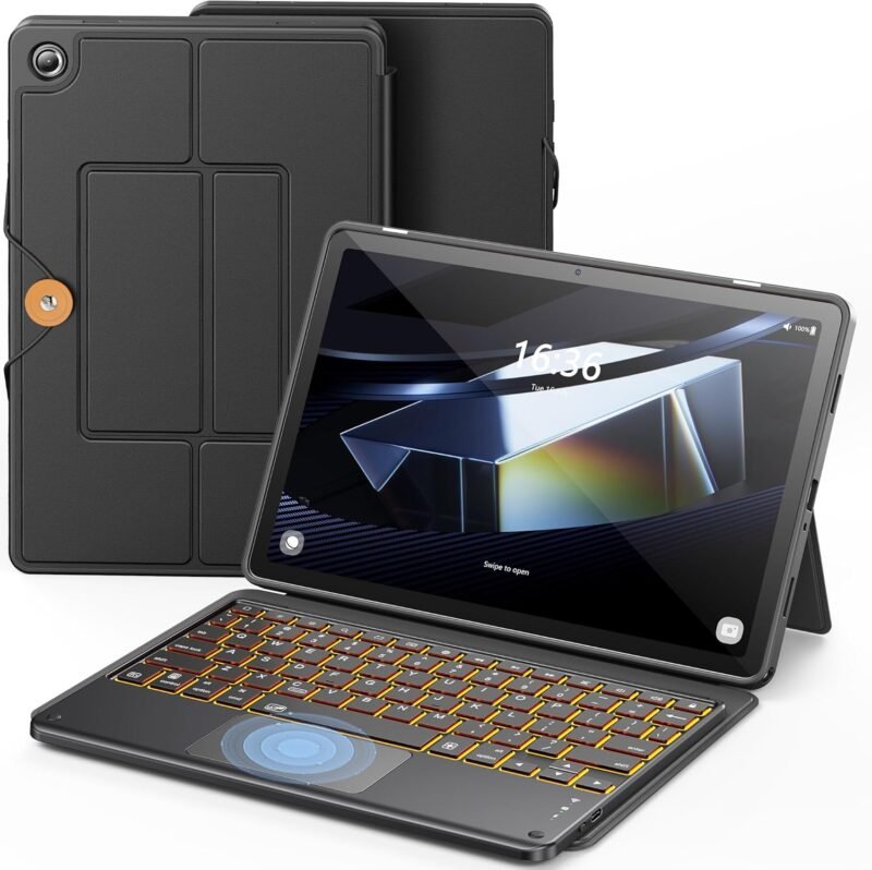 Elevate Your Galaxy Tab A9+ 5G Experience with the INFILAND Backlit Keyboard Case!