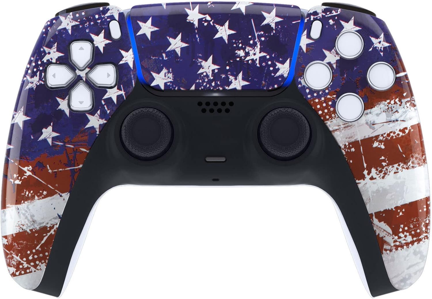 Elevate Your Game: Review of the Custom Airbrushed PS5 Controller Featuring the US Flag Design