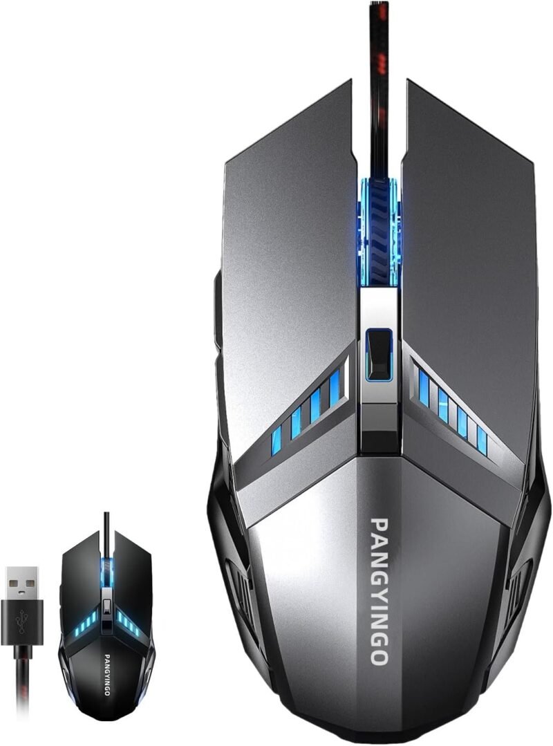 Elevate Your Game with the ONE-UP Silent Gaming Mouse: RGB, Ergonomic, and Versatile!