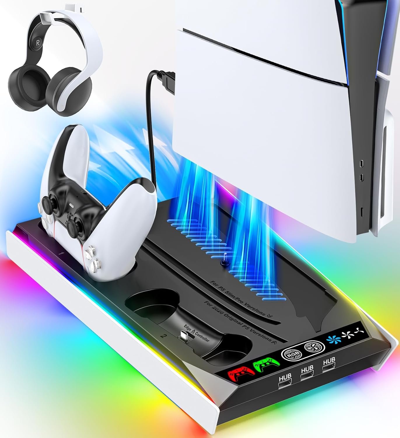 Elevate Your Gaming: The Ultimate PS5 Stand & Charging Station with RGB Magic