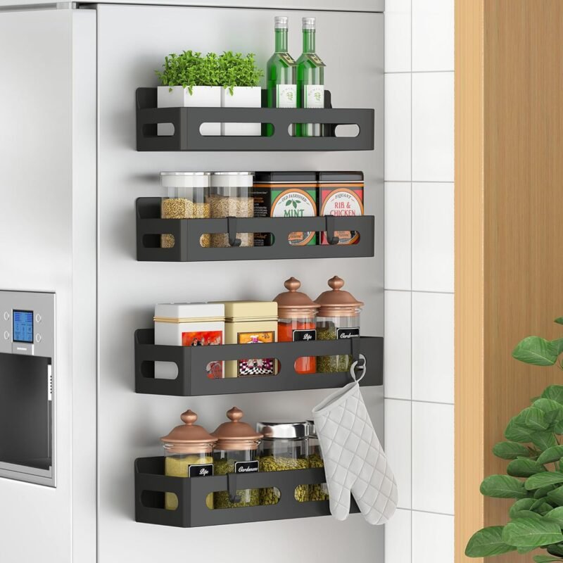 Elevate Your Kitchen: The Ultimate 4 Pack Magnetic Spice Rack Review!
