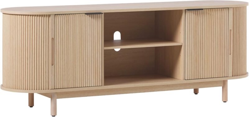 Elevate Your Living Room: An In-Depth Review of the Walker Edison Modern Curved Reeded TV Stand