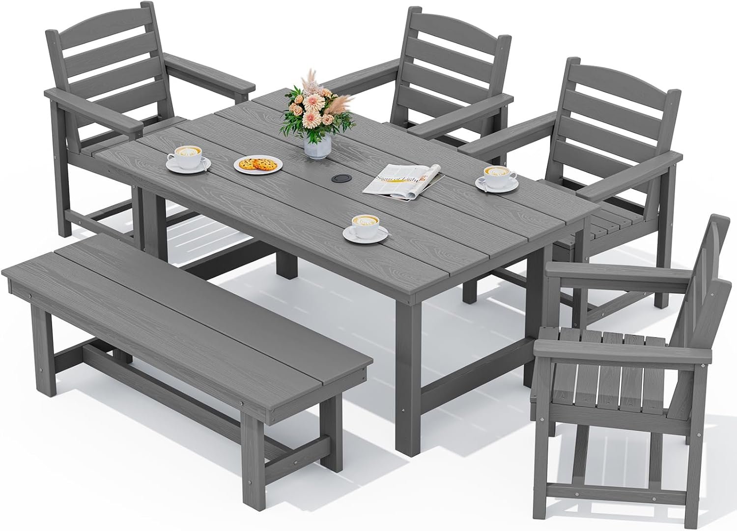 Elevate Your Outdoor Space: SERWALL Patio Dining Table and Bench Set Review