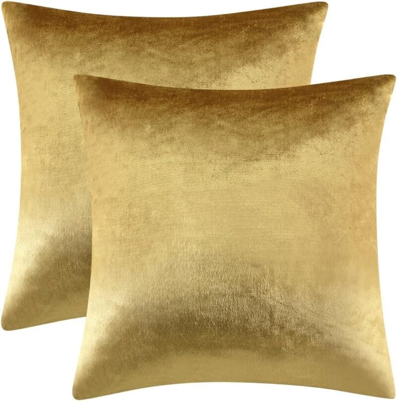 Elevate Your Space: GIGIZAZA Gold Velvet Throw Pillow Covers Review