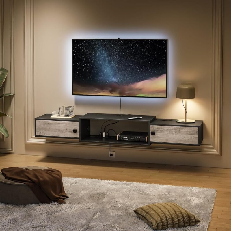 Elevate Your Space: HOOBRO Floating TV Stand Review