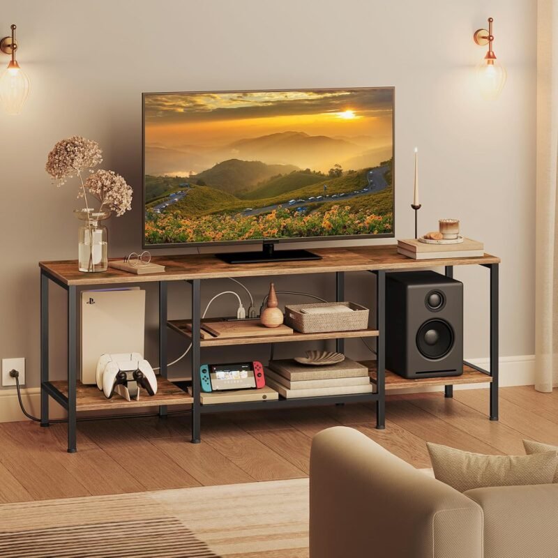 Elevate Your Space: HOOBRO Industrial TV Stand Review