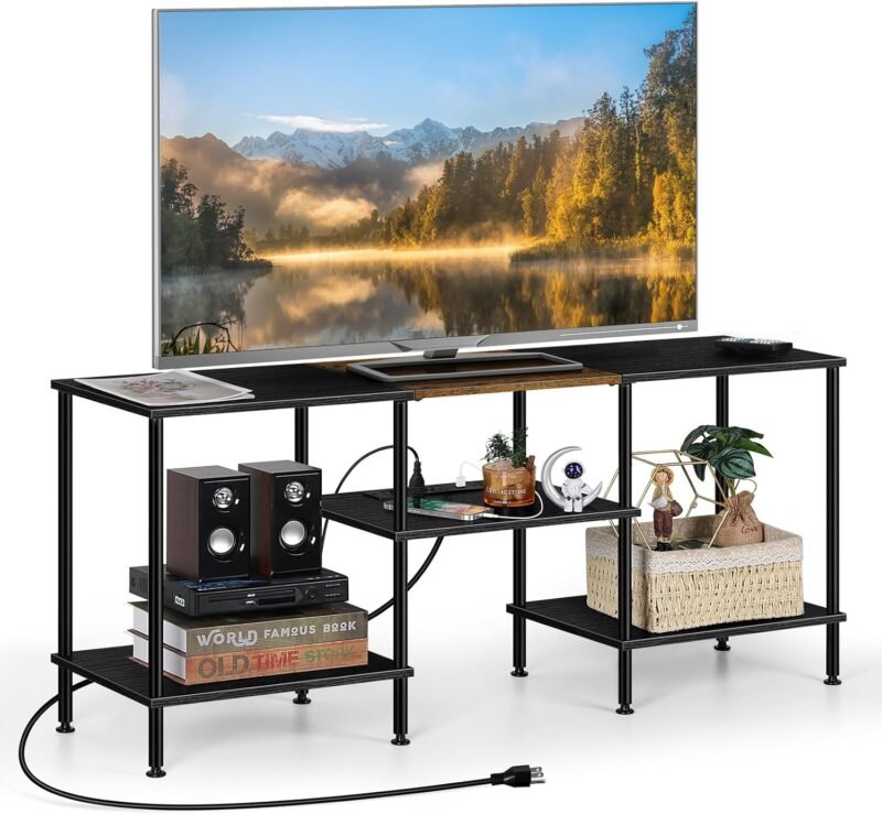 Elevate Your Space: OYEAL Black Bedroom TV Stand Review