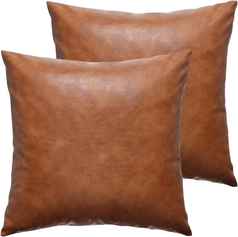 Elevate Your Space: Review of Faux Leather Throw Pillow Covers for Modern Living!