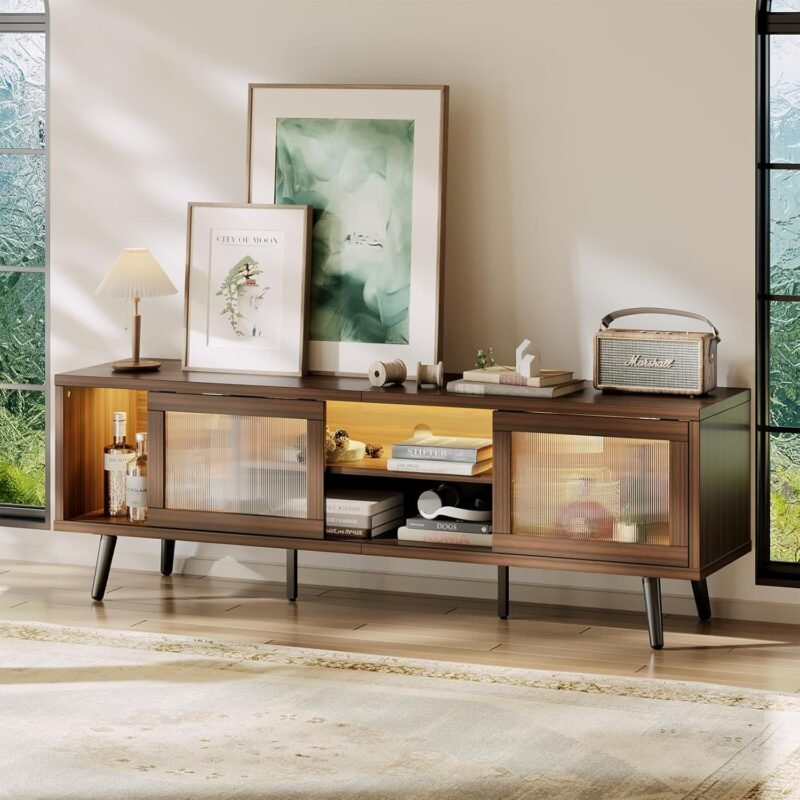 Elevate Your Space: Review of the Bestier 63 Inch TV Stand for a Chic Living Room
