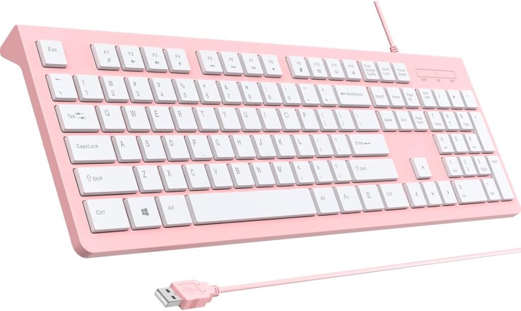 Elevate Your Typing: The Stylish and Functional Pink Wired Keyboard Review
