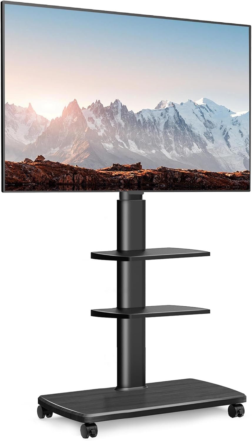 Elevate Your Viewing Experience: FITUEYES Swivel Rolling TV Stand Review