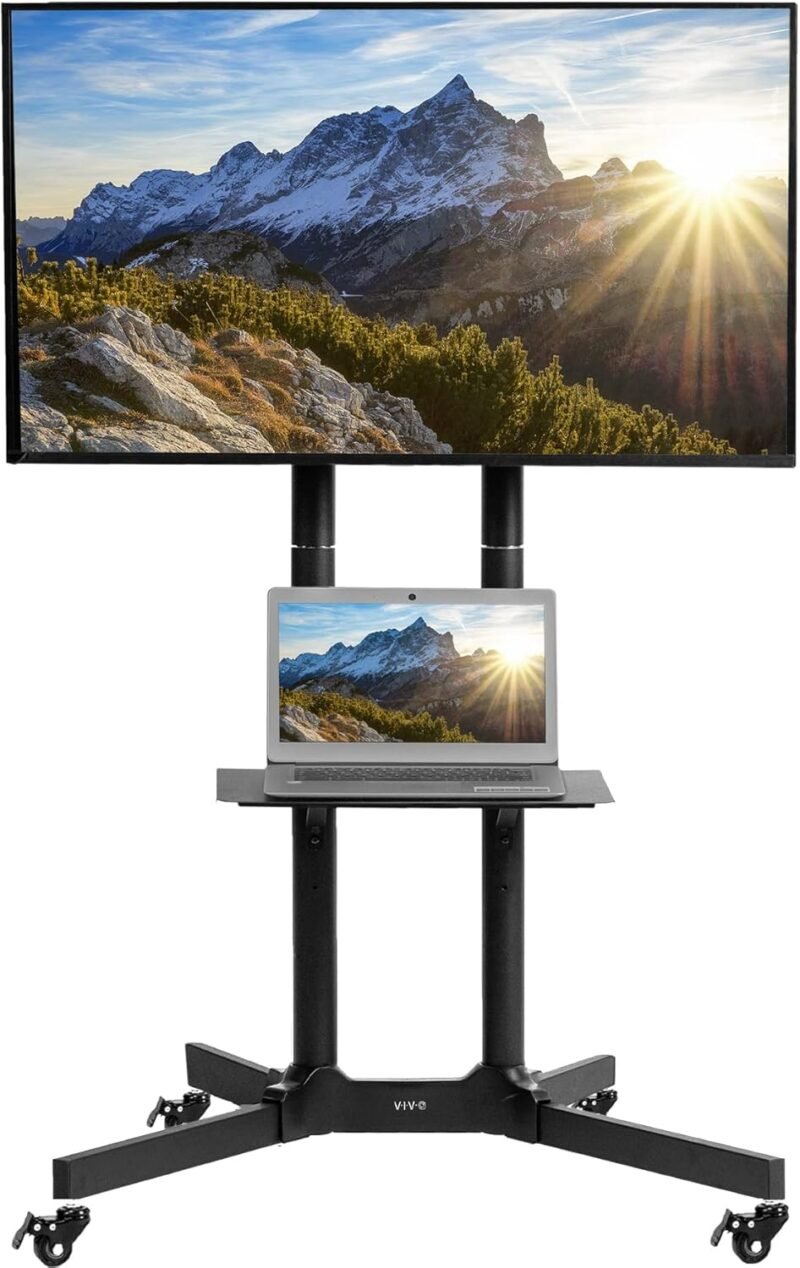 Elevate Your Viewing Experience: VIVO Mobile TV Cart Review for 32-83 inch Screens
