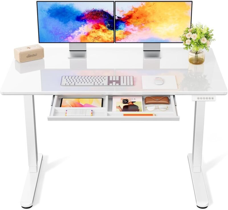 Elevate Your Workspace: Review of the Marsail Glass Electric Standing Desk