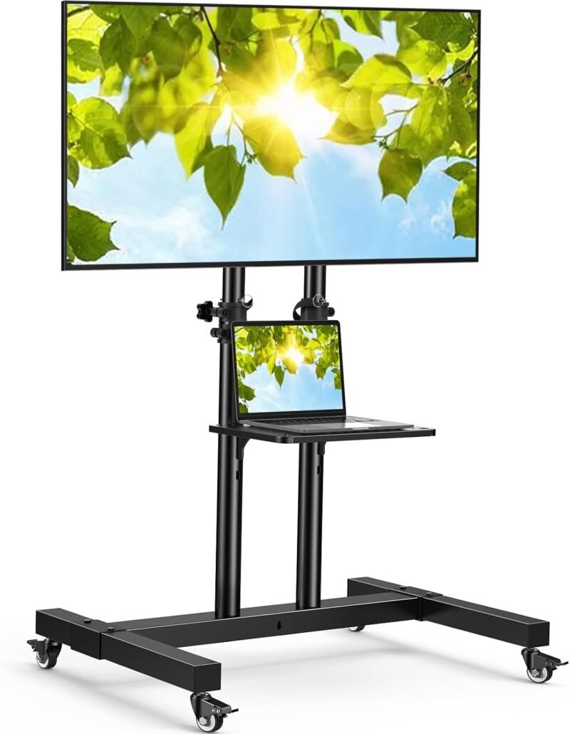 Get Moving: Review of the PERLESMITH Rolling TV Stand - Your Ultimate Mobile Entertainment Solution!