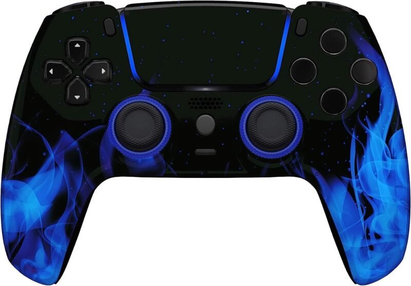 Ignite Your Gaming Experience: Review of the Custom Controllerzz Wireless Controller for PS5 – Blue Flame Edition