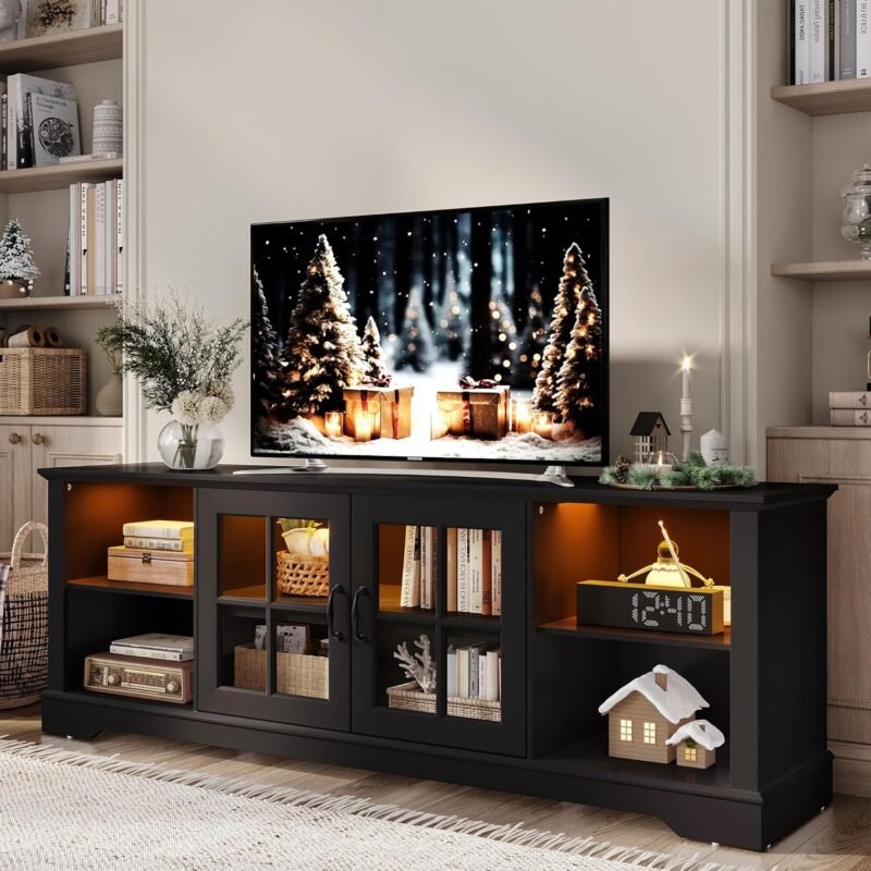 Illuminate Your Living Space: Review of the LINSY HOME 75" TV Stand