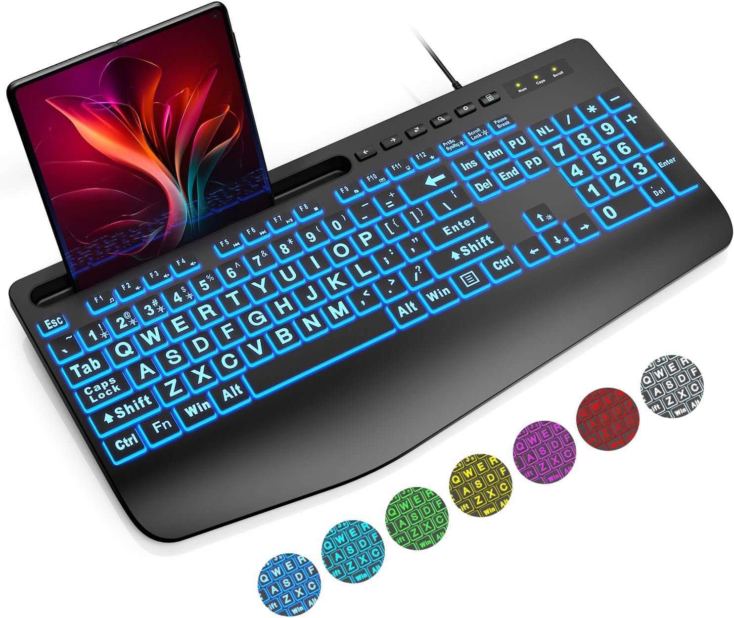 Illuminate Your Typing: SABLUTE Large Print Backlit Keyboard Review