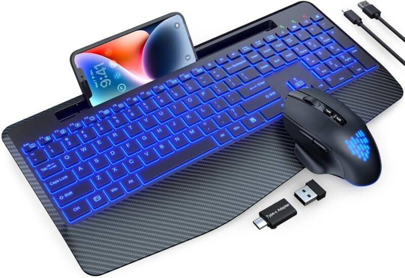Illuminate Your Workspace: A Review of the Ergonomic Backlit Keyboard and Mouse Combo