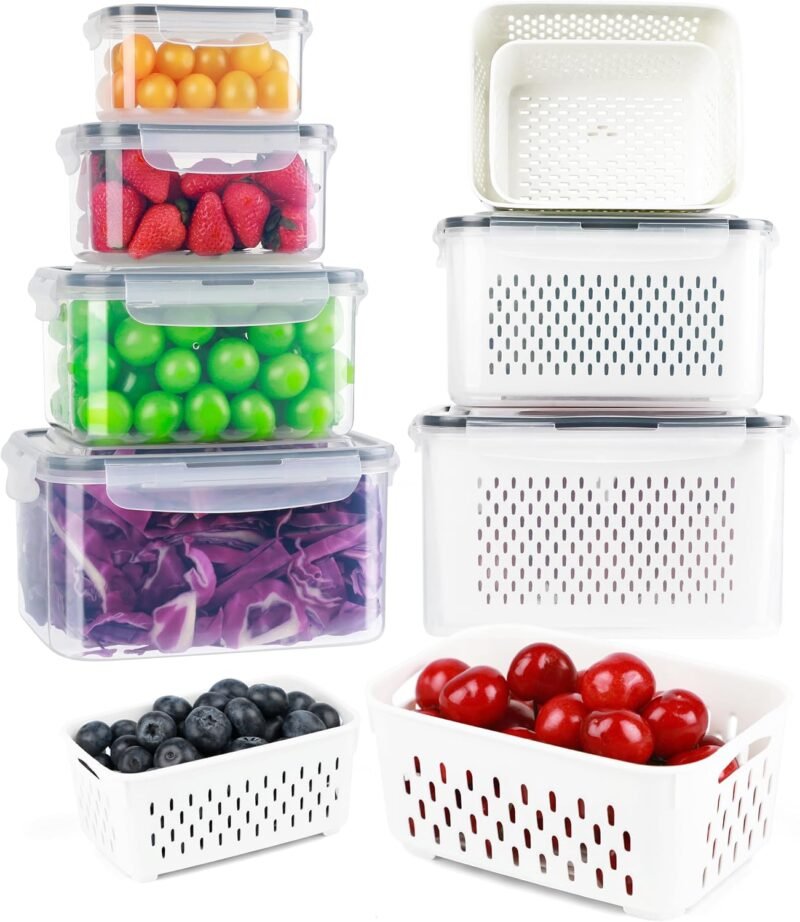 Keep Your Fruits Fresh: Review of 6 PCS Airtight Refrigerator Containers