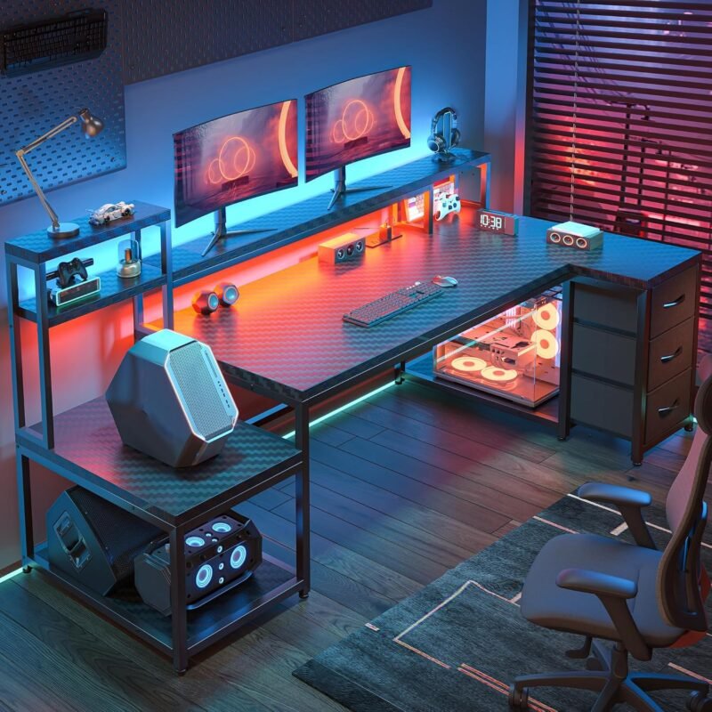 Level Up Your Gaming Setup: EnHomee 71" L Shaped Desk Review