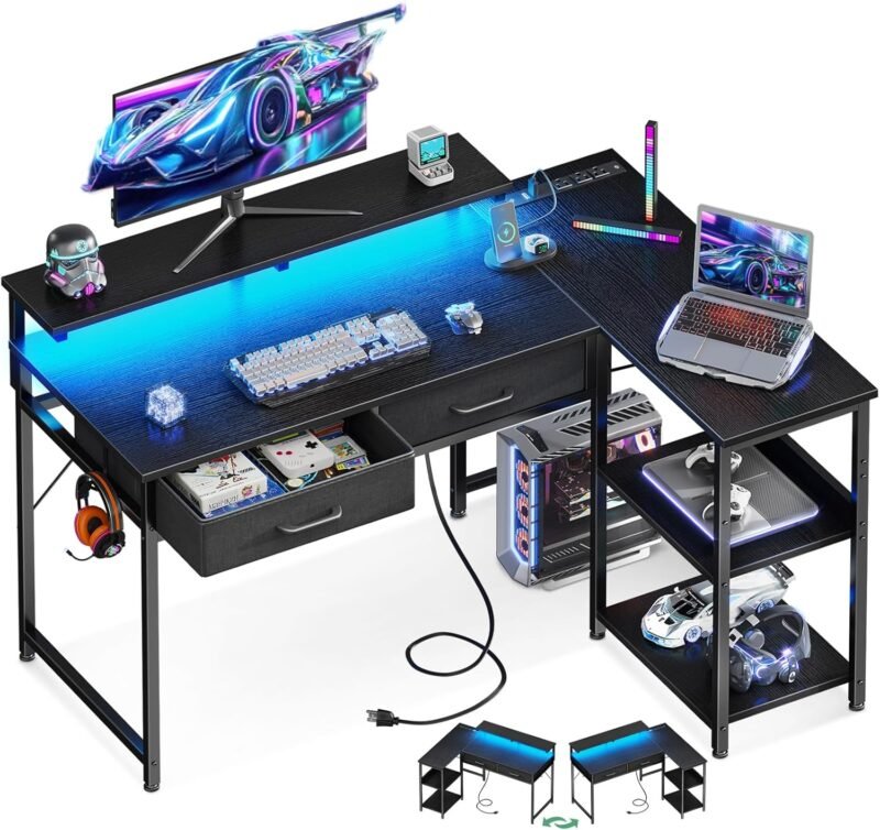Level Up Your Setup: Coleshome 40 Inch L-Shaped Gaming Desk Review