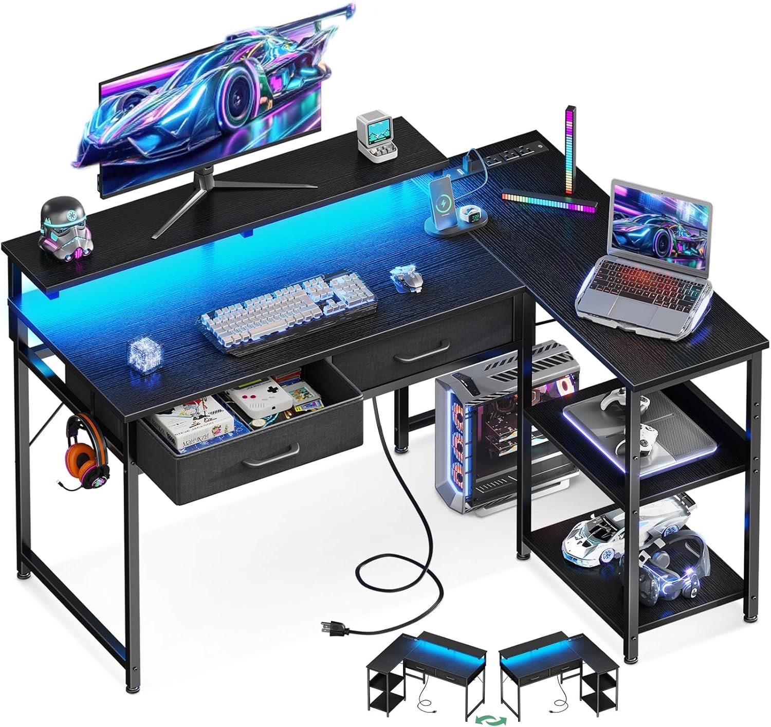 Level Up Your Setup: Coleshome 40 Inch L-Shaped Gaming Desk Review
