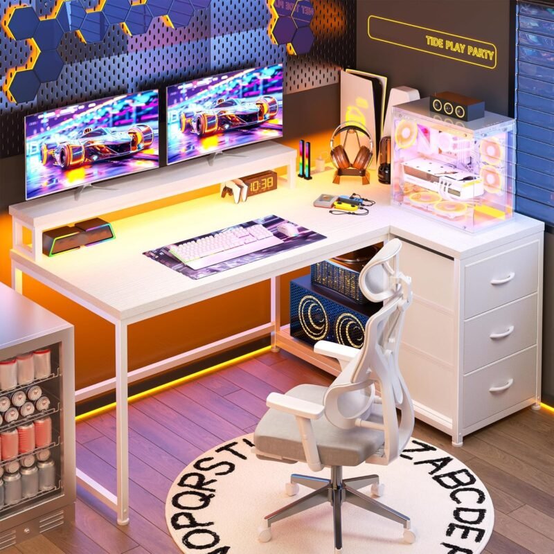 Level Up Your Space: EnHomee L Shaped Gaming Desk Review