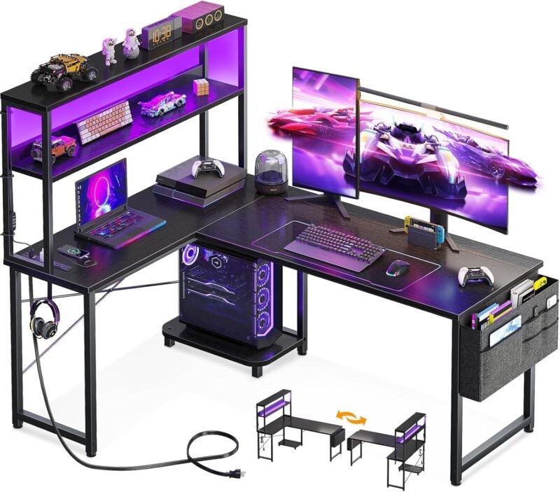 Light Up Your Gaming: AODK L Shaped Desk Review for Ultimate Setup