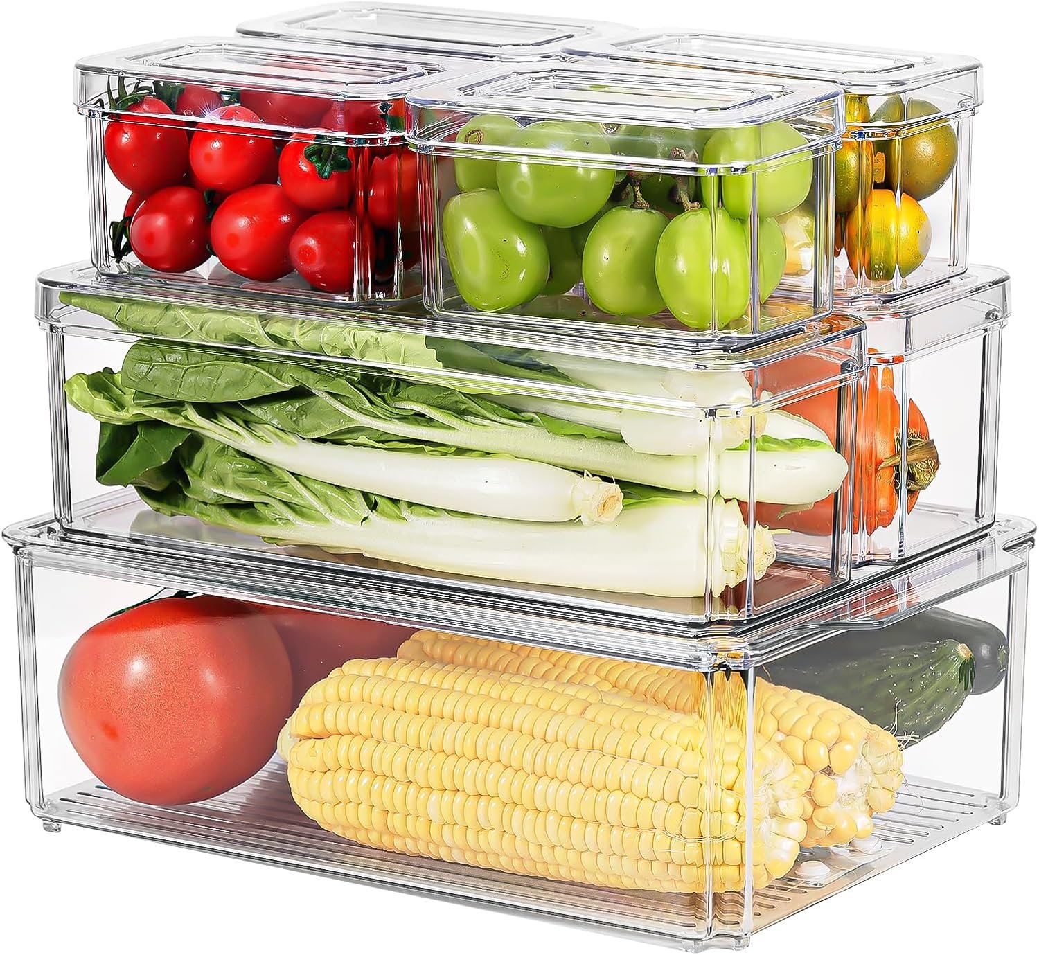 Maximize Freshness: Review of the 7 Pack Stackable Fridge Organizer Bins