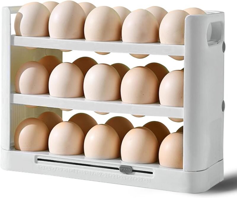 Maximize Freshness: The Ultimate 30-Grid Egg Holder for Your Refrigerator!